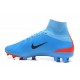 Nike Men Mercurial Superfly 5 FG ACC Boots Blue Black Red