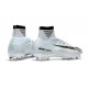 Nike Mercurial Superfly V DF FG Cleat - White Blue Tint