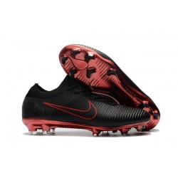 Nike Mercurial Vapor Flyknit Ultra FG ACC Soccer Cleat - Black Red