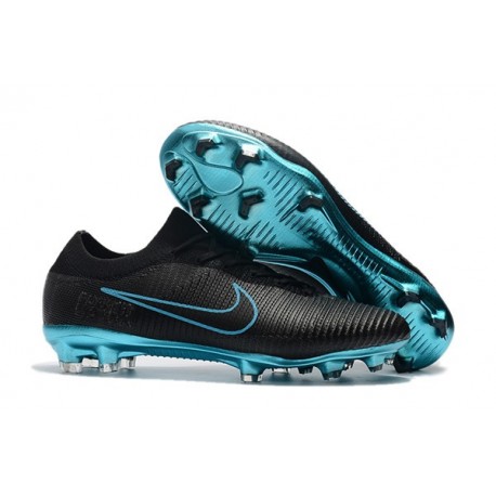 black and blue soccer cleats