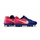 Nike Tiempo Legend VII FG K-leather Soccer Cleats Blue Rose