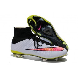 Nike Mercurial Superfly IV FG Mens Football Shoes White Rose