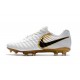 Nike Tiempo R10 FG Kangaroo Leather Soccer Cleats White Gold