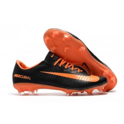 New Nike Mercurial Vapor XI FG Soccer Boots Black Orange
