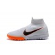 Nike Mercurial Superfly VI Elite TF Football Boot - White Orange Black