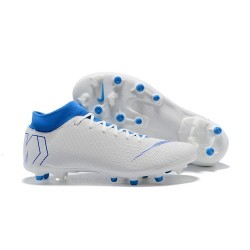 Nike Mercurial Superfly 6 Elite AG-Pro Soccer Cleats White Blue
