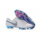 New Nike Tiempo Legend VII FG Kangaroo Boots - White Blue