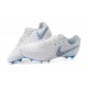 New Nike Tiempo Legend VII FG Kangaroo Boots - White Blue