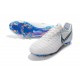 New Nike Tiempo Legend VII FG Kangaroo Boots - White Blue