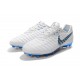 New Nike Tiempo Legend VII FG Kangaroo Boots - White Blue