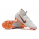 Nike Mercurial Superfly 6 Elite FG Soccer Cleats White Gray Orange