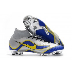 Nike Mercurial Superfly 6 Elite FG Soccer Cleats Silver Blue