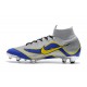 Nike Mercurial Superfly 6 Elite FG Soccer Cleats Silver Blue