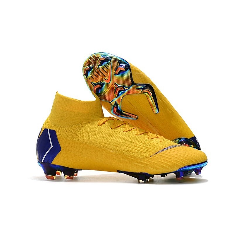 yellow nike soccer boots