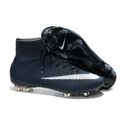 Nike Mercurial Superfly IV FG Mens Football Shoes Deep Blue White