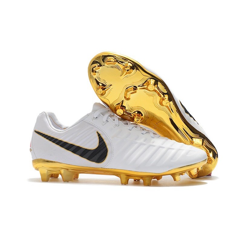 nike white and gold boots