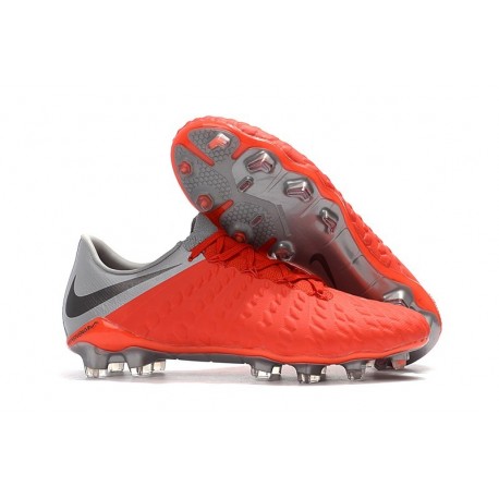 Nike Hypervenom Phantom 3 FG Soccer Shoes - Crimson Gray