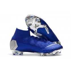 Nike Mercurial Superfly 6 Elite FG Firm Ground Boots - Blue Silver