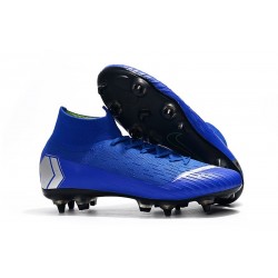 Nike Mercurial Superfly VI Elite SG-Pro AC Boots - Blue Silver