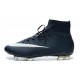 Nike Mercurial Superfly IV FG Mens Football Shoes Deep Blue White