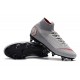 Nike Mercurial Superfly 6 Elite SG Anti-Clog Cleats Gray Red