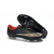 Nike Mercurial Vapor X FG Firm Ground Football Shoes Black Red