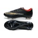 Nike Mercurial Vapor X FG Firm Ground Football Shoes Black Red