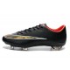 Nike Mercurial Vapor X FG Firm Ground Football Shoes Black Red