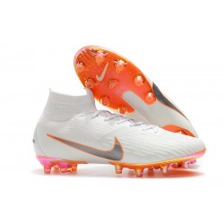 Nike Mercurial Superfly 6 Elite AG-Pro Soccer Cleats White Orange