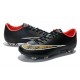 Nike Mercurial Vapor X FG Firm Ground Football Shoes Black Red