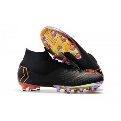 Nike Mercurial Superfly 6 Elite AG-Pro Soccer Cleats Black Orange