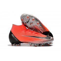 Nike Mercurial Superfly 6 Elite AG-Pro Soccer Cleats Crimson Metal Silver Black