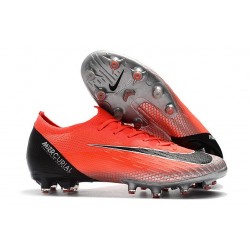 Nike Mercurial Vapor 12 Elite AG-PRO Cleats - Crimson Black Silver