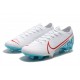 Nike Mercurial Vapor 13 Elite FG Cleat White Blue
