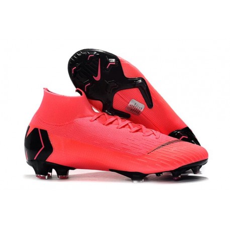pink soccer boots