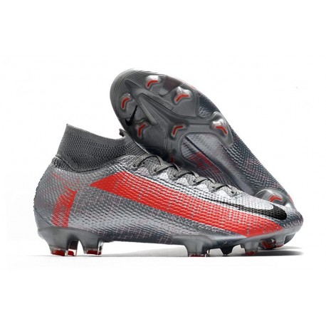 Nike Top Mercurial Superfly 7 Elite FG Boot Neighbourhood - Metallic Bomber Grey Black