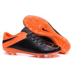 Neymar Nike Hypervenom Phinish FG Firm Ground Soccer Cleats Leather Black Orange