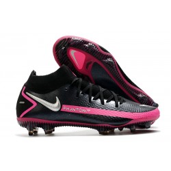 Nike Phantom Generative Texture DF FG Black Pink Blast Metallic Silver