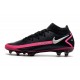 Nike Phantom Generative Texture DF FG Black Pink Blast Metallic Silver